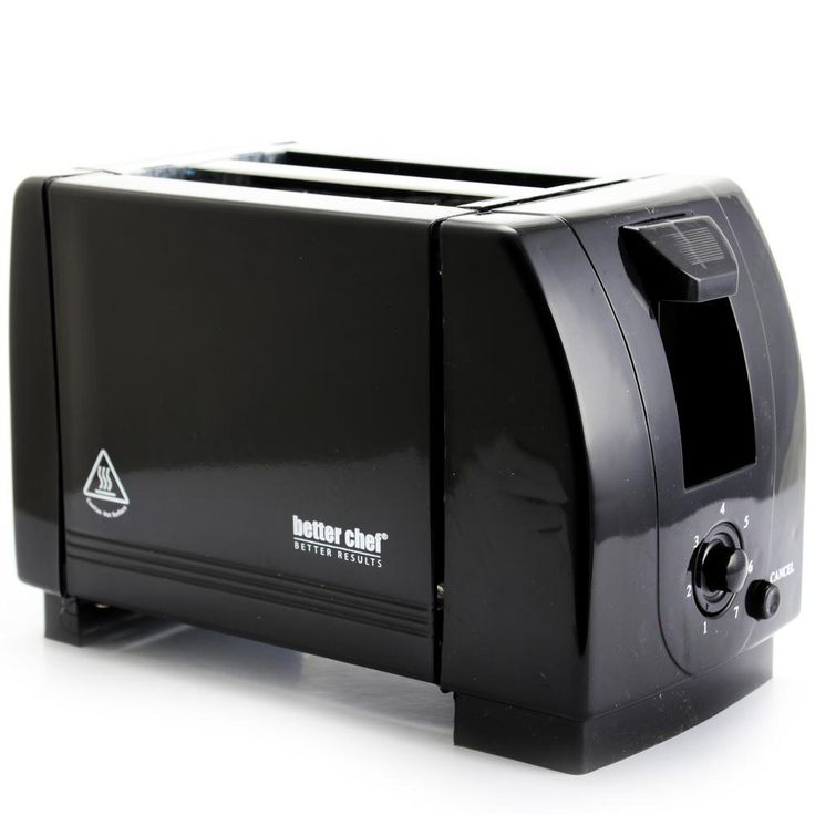 2-Slice Black Wide Slot Toaster