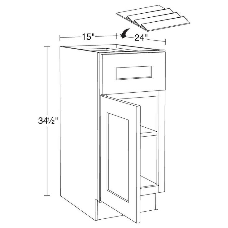 Newport 15 in. W x 24 in. D x 34.5 in. H Assembled Plywood Base Kitchen Cabinet in Cinnamon with Spice Soft Close LH