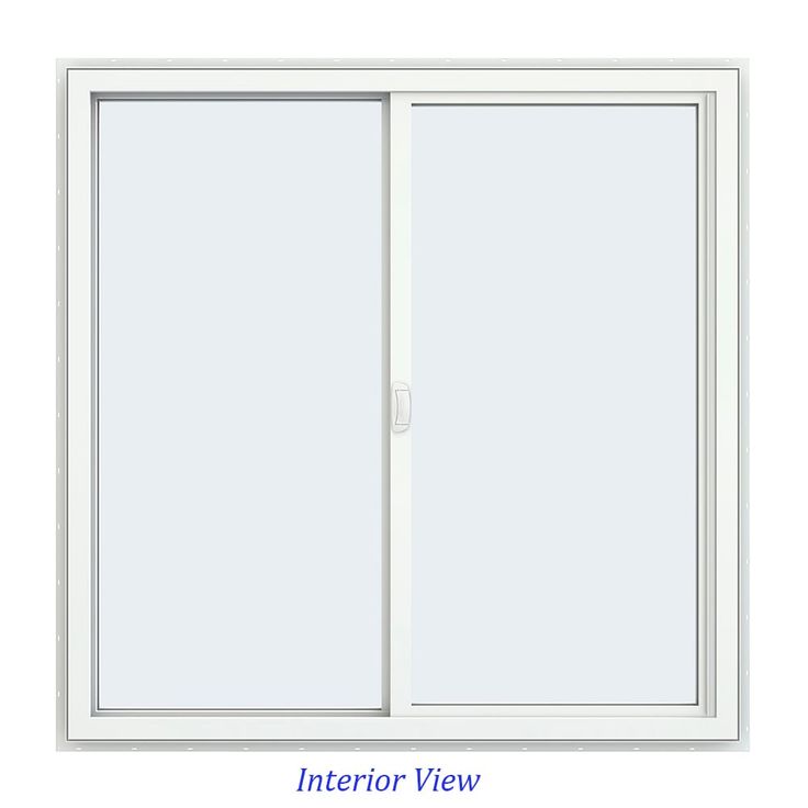 JELD-WEN FiniShield V-4500 59-1/2-in x 47-1/2-in x 3-in Jamb Left-operable Vinyl Black Sliding Window Full Screen Included