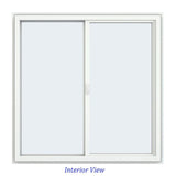 JELD-WEN FiniShield V-4500 59-1/2-in x 47-1/2-in x 3-in Jamb Left-operable Vinyl Black Sliding Window Full Screen Included