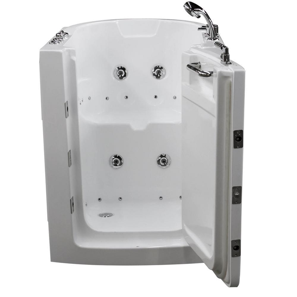 HD Series 38 in. Right Swinging Door Walk-In Whirlpool and Air Bath Tub with Right Swinging Door in White - Super Arbor