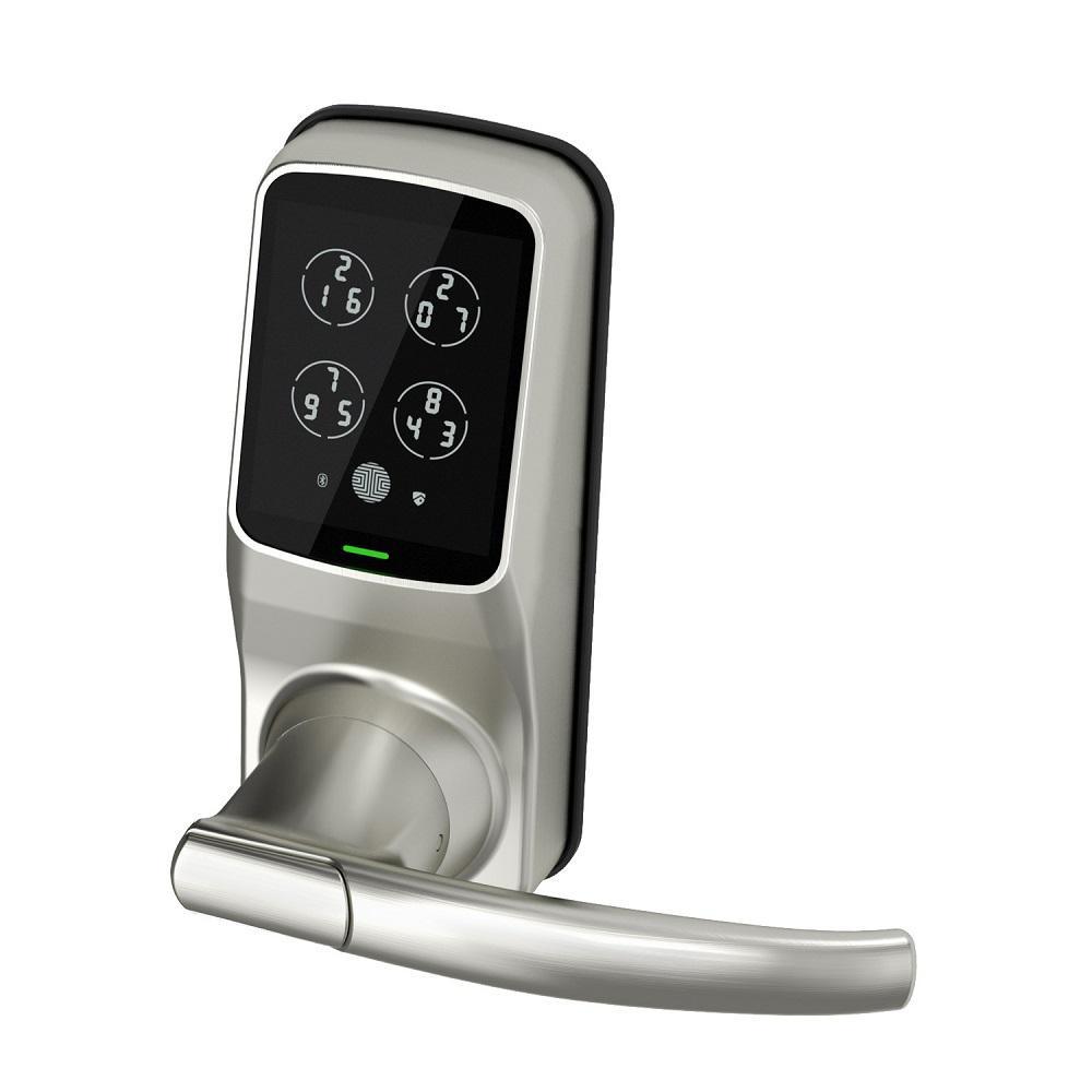 Model-S Satin Nickel Smart Touchscreen Keypad Door Latch Lock with Bluetooth - Super Arbor