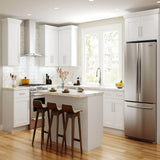 Shaker Ready To Assemble 15 in. W x 34.5 in. H x 21 in. D Plywood Vanity Drawer Base Kitchen Cabinet in Denver White