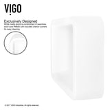 VIGO Petunia Handmade Matte Stone Rectangle Vessel Bathroom Sink in Matte White