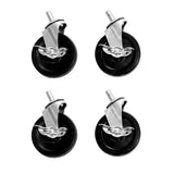 4 in. Diameter Commercial NSF Stainless Steel Top Work Table Casters (Set of 4) - Super Arbor