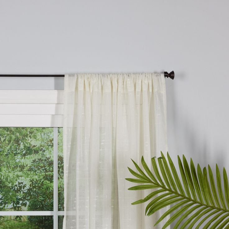 Style Selections 48-in To 84-in Oil Rubbed Bronze Steel Single Curtain Rod
