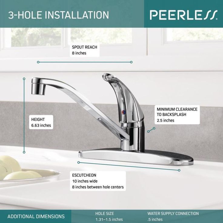Peerless Chrome 1-Handle Deck-Mount Low-Arc Handle Kitchen Faucet (Deck Plate Included)