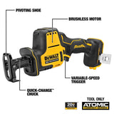 ATOMIC 20-Volt MAX Lithium-Ion Cordless One-Handed Reciprocating Saw Kit with Battery 5.0Ah, Charger and Bag - Super Arbor