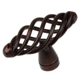 2 in. Long Rustic Bronze Oval Birdcage Cabinet Knobs (10-Pack) - Super Arbor