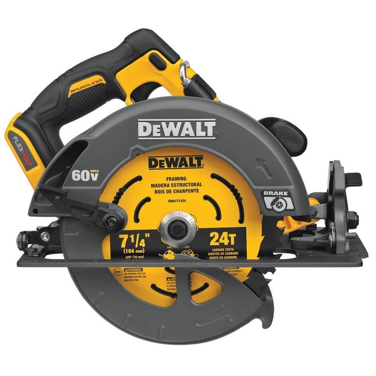 FLEXVOLT 60-Volt MAX Lithium-Ion Cordless Brushless 7-1/4 in. Circular Saw,2 Batteries,Charger,w/Bonus Reciprocating Saw