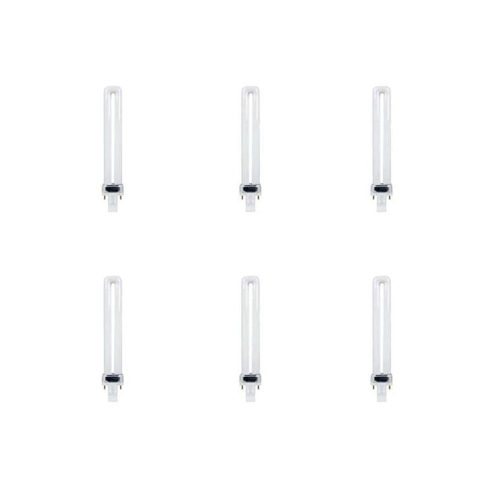 13-Watt Equivalent PL CFLNI Twin Tube 2-Pin Plug-in GX23 Compact Fluorescent CFL Light Bulb, Bright White 3500K (6-Pack)
