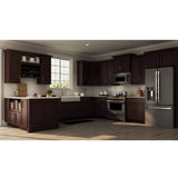Hampton Bay Shaker 12 in. W x 12 in. D x 42 in. H Assembled Wall Kitchen Cabinet in Java