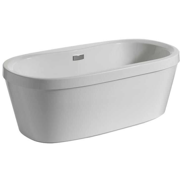 Synergy 68 in. x 36 in Soaking Bathtub with Center Drain in White