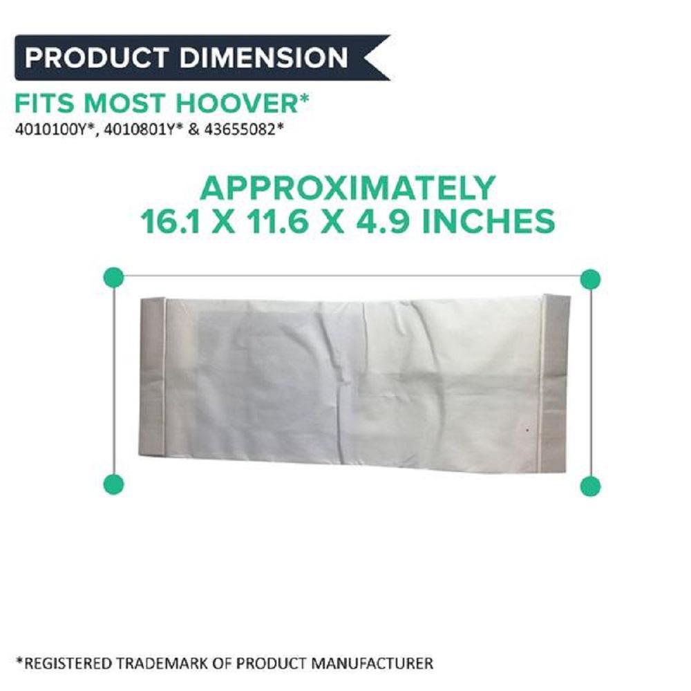 Type Y Windtunnel Paper Bags Replacement for Hoover Compatible with Part 4010100Y (18-Pack) - Super Arbor