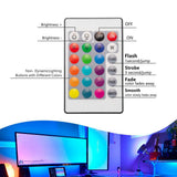 20 in. (50 cm) 8-Watt Equivalence Color Ambiance LED USB Light Strip with 24 Keys Wireless Remote (4 Strip Pack) - Super Arbor