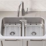 Premier Undermount Stainless Steel 32 in. 16-Gauge 50/50 Double Bowl Kitchen Sink - Super Arbor