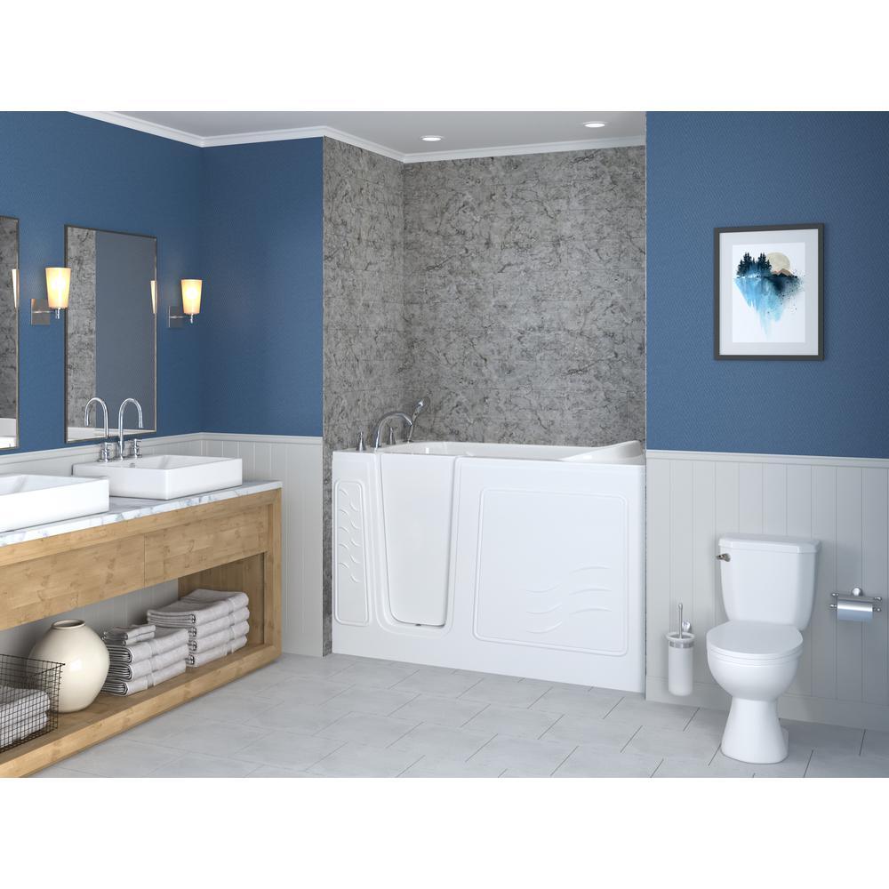HD Series 30 in. x 60 in. Left Drain Quick Fill Walk-In Soaking Bathtub in White - Super Arbor