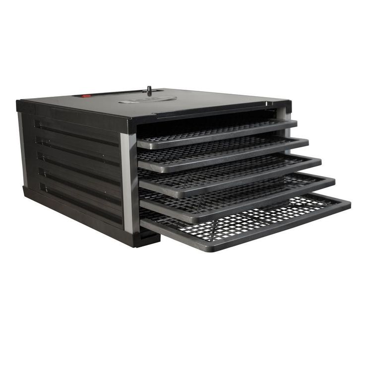 5-Tray Black Food Dehydrator with Built-In Timer