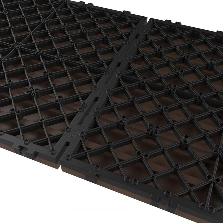Pure Garden 12 in. x 12 in. Brown Outdoor Interlocking Slat Polypropylene Patio and Deck Tile Flooring (Set of 6)