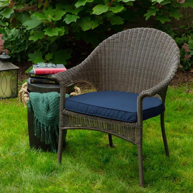 Style Selections Valleydale Texture Blue Seat Pad