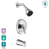 Aragon Single-Handle 1-Spray Tub and Shower Faucet in Chrome (Valve Included) - Super Arbor