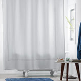 Pawling 72 in. White Solid Cotton Standard Shower Curtain - Super Arbor