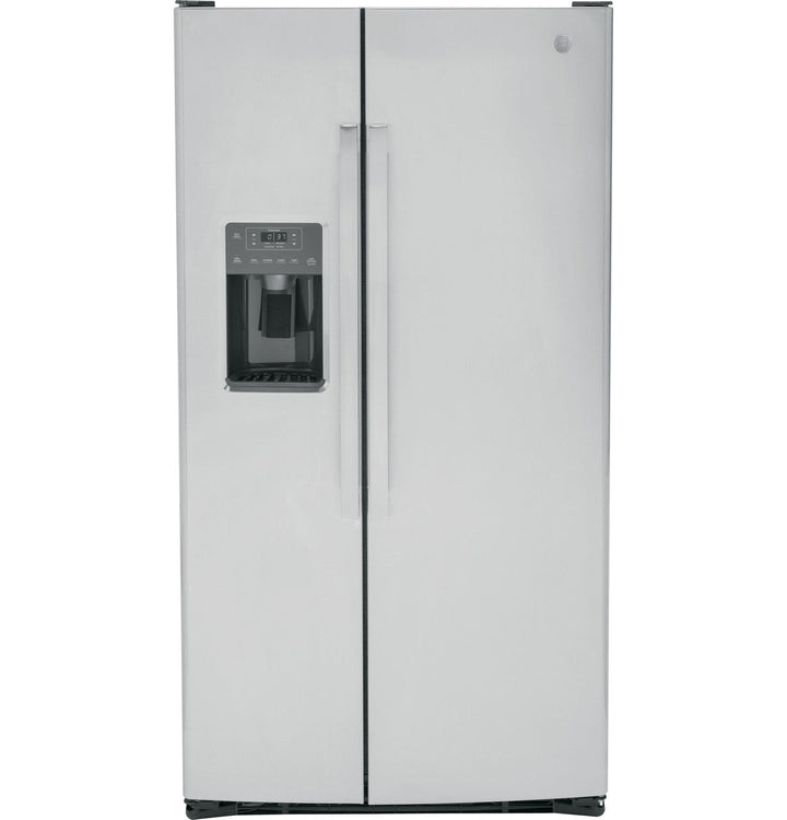 GE 25.3 cu. ft. Side-by-Side Refrigerator in Fingerprint Resistant Stainless Steel, GSS25GYPFS