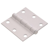 3-1/2 in. White Residential Door Hinge with 5/8 in. Round Corner Removable Pin Full Mortise (9-Pack) - Super Arbor