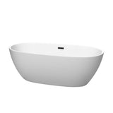 Juno 59 in. Acrylic Flatbottom Bathtub in Matte White with Polished Chrome Trim - Super Arbor