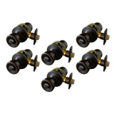 Terrace Oil Rubbed Bronze Privacy Bed/Bath Door Knob with Universal 6-Way Latch (6-Pack) - Super Arbor