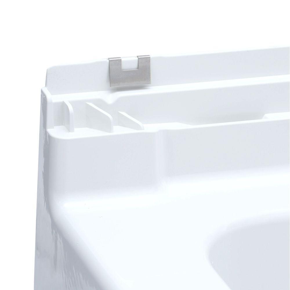 Accord 5 ft. Left Drain Rectangular Alcove Soaking Tub in White - Super Arbor
