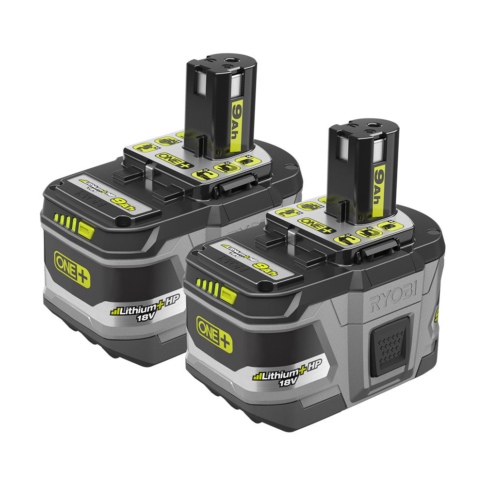 RYOBI 18V ONE+ Lithium-Ion 9.0 Ah LITHIUM+ HP High Capacity Battery (2-Pack)