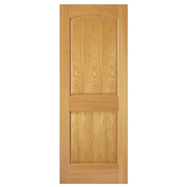30 in. x 80 in. 2-Panel Arch Solid Core Oak Interior Door Slab - Super Arbor