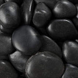 1 in. to 2 in., 2200 lb. Medium Black Grade A Polished Pebbles Super Sack