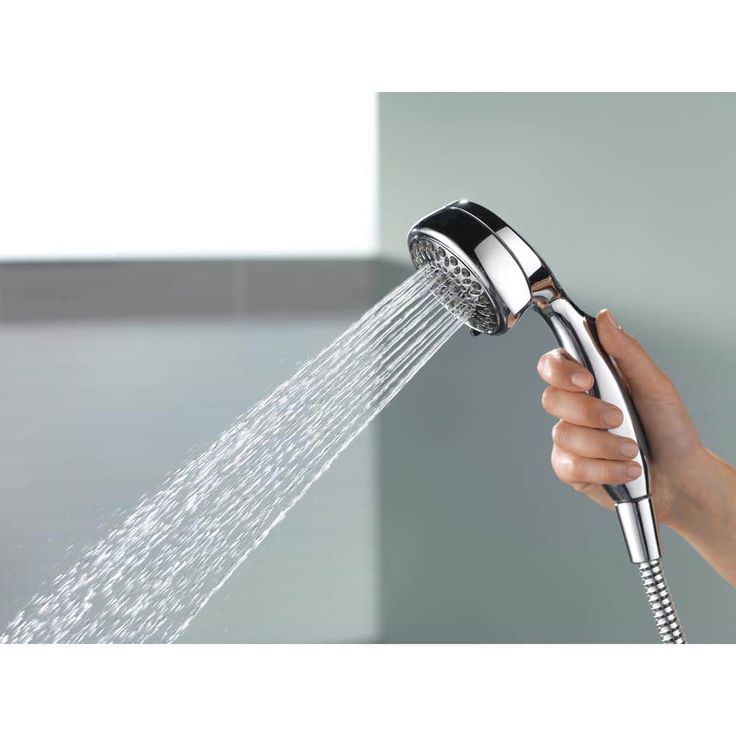 7-Spray 3.4 in. Single Wall Mount Handheld Shower Head in Chrome