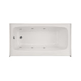 Trenton 53 in. Acrylic Rectangular Alcove Whirlpool Bathtub in White - Super Arbor