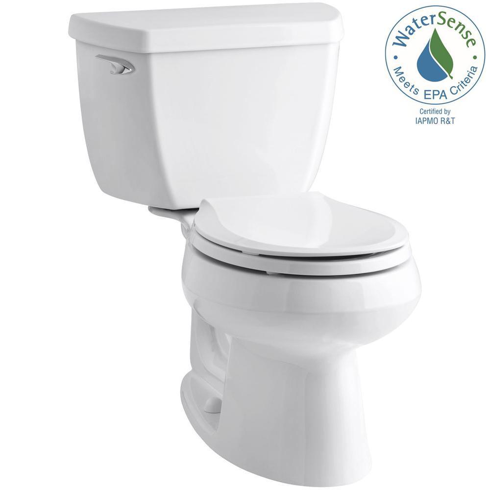 Wellworth Classic 2-Piece 1.28 GPF Single Flush Round Front Toilet with Class Five Flush Technology in White - Super Arbor