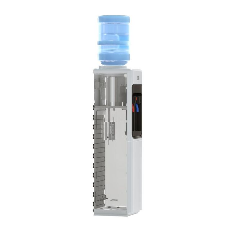 300 Series Slimline Top Loading Water Cooler Water Dispenser - Hot and Cold Water - White