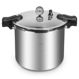 22 qt. Aluminum Pressure Cooker With Built-in Canner Pressure Dial Gauge Compatible on Gas or Electric Stove
