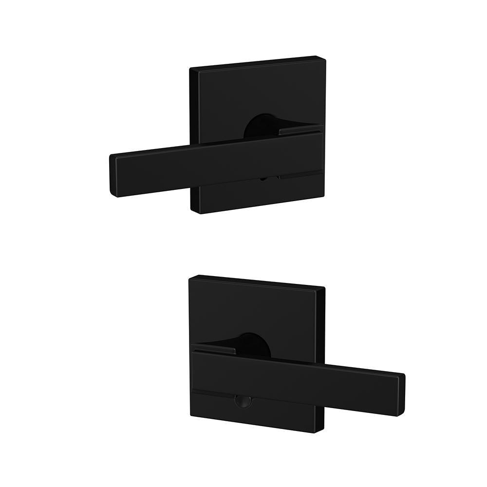 Custom Northbrook Matte Black Collins Trim Combined Interior Door Lever - Super Arbor