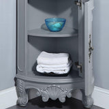 Winslow 22 in. W x 14 in. D x 67.5 in. H Single Door Linen Cabinet in Antique Gray - Super Arbor
