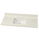 49 in. W Marble Vanity Top in Arabescato Venato - Super Arbor