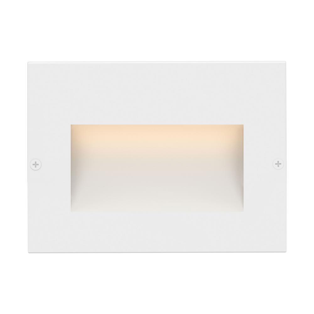 Taper Low-Voltage Satin White Integrated LED Horizontal Stair Light - Super Arbor