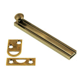 4 in. Solid Matte Black Brass Surface Bolt - Super Arbor