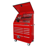 PWS Series 41 in. 0-Drawer Textured Portable Workstation Top Chest in Red - Super Arbor