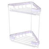 Allied Brass Double Tier Corner Shower Basket in Polished Brass