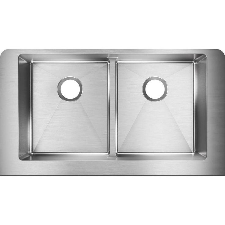 Crosstown Farmhouse/Apron-Front Stainless Steel 36 in. Double Bowl Kitchen Sink with Bottom Grids and Drains
