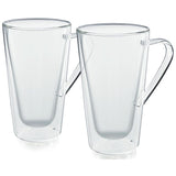 Bellagio Double-Wall 12 oz. Clear Glassware Coffee Mug (2-Pack)
