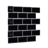 Subway Black 12 in. W x 12 in. H Peel and Stick Decorative Mosaic Wall Tile Backsplash (5 Tiles)