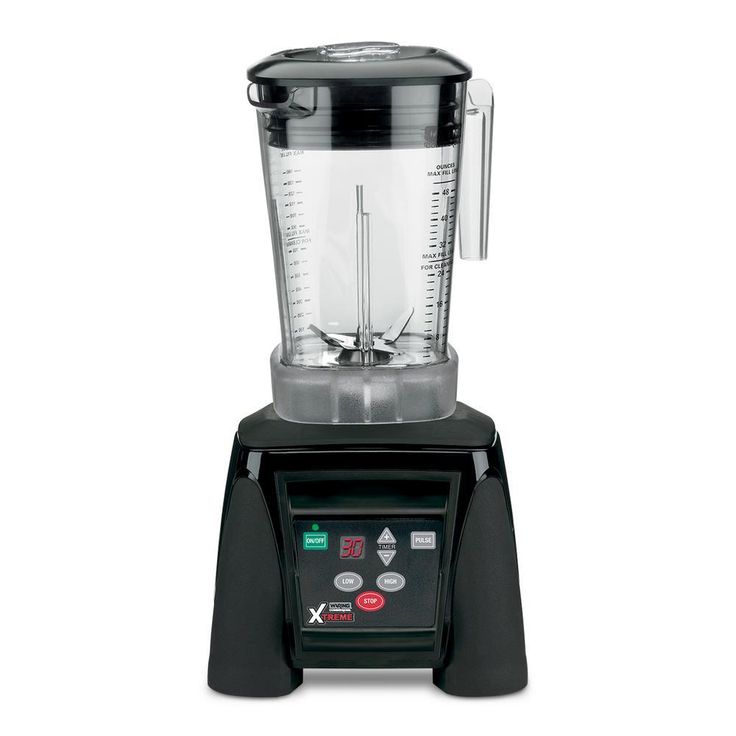 Xtreme 48 oz. 2-Speed Clear Blender Black with 3.5 HP Blender, Electronic Keypad and 30-Second Timer